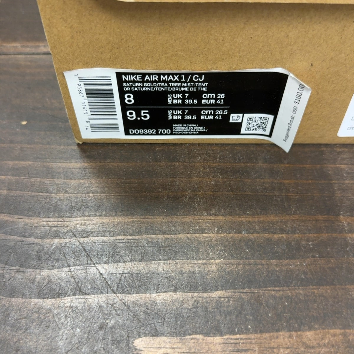Nike Air Max 1 Travis Scott Cactus Jack Saturn Gold Size 8 (Pre-Owned) - aux