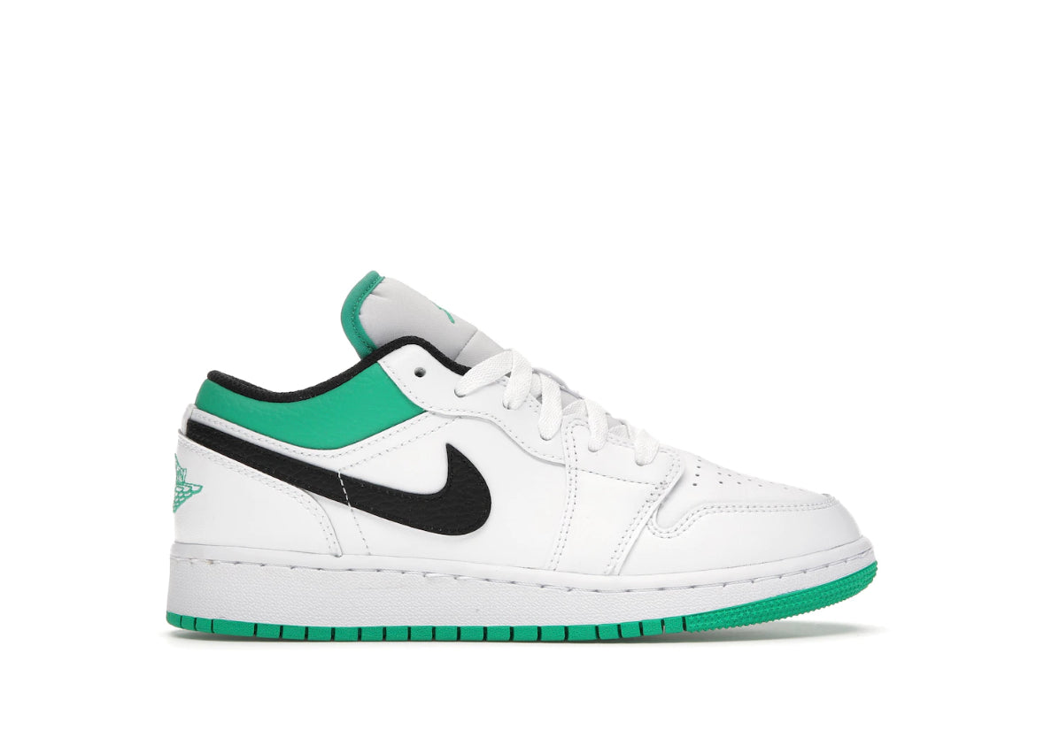 White Lucky Green Black Jordan 1 Low
