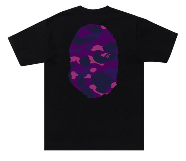 BAPE Color Purple Camo Big Ape Head Tee