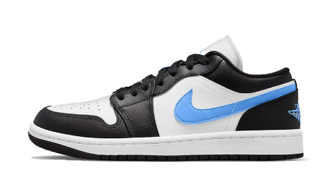 Black University Blue White Jordan 1 Low (W)