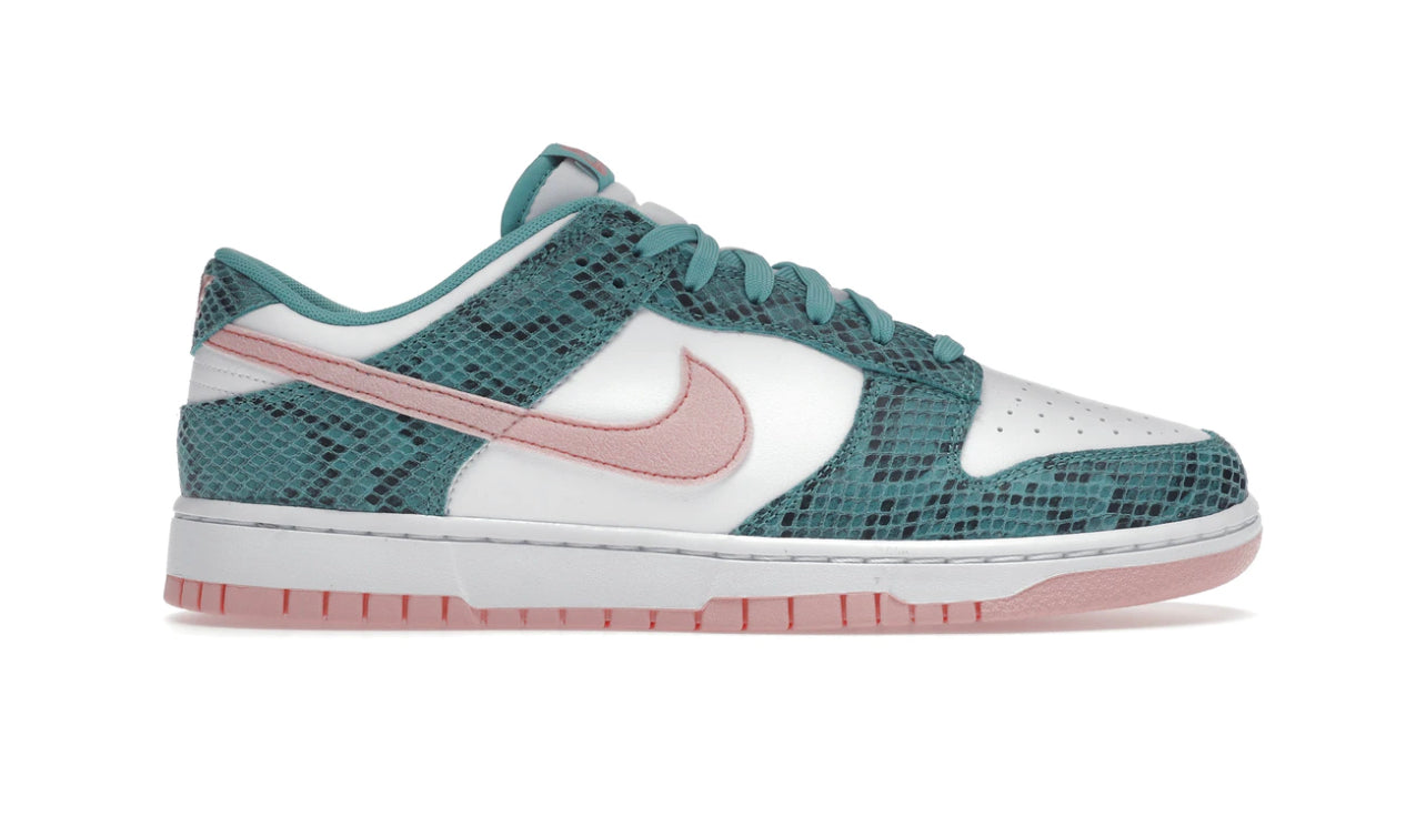 Snakeskin Washed Teal Bleached Coral Nike Dunk Low