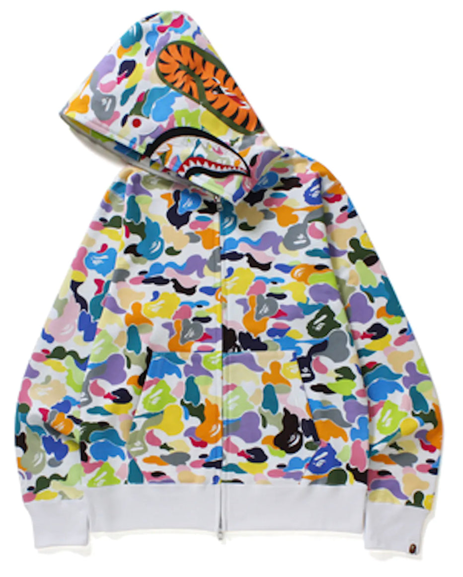 Bape Camo Multicolor Shark Hoodie (Japanese Sizing)