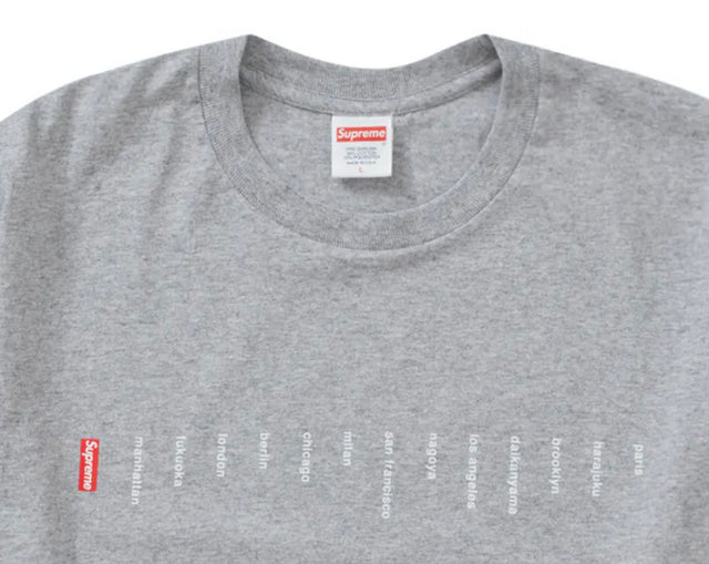 Supreme Location Tee Heather Grey