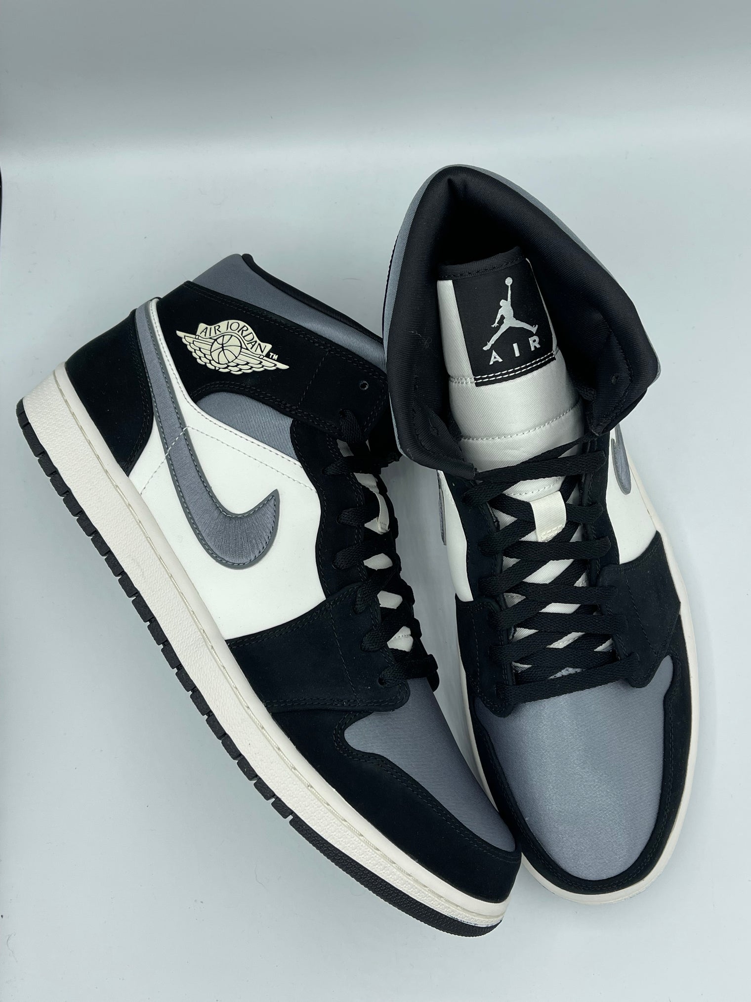 Satin Grey Toe Jordan 1 Mid