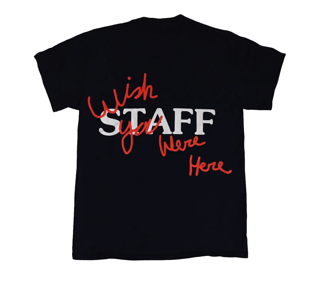 Travis Scott Astroworld Wish You Were Here STAFF Tee Black