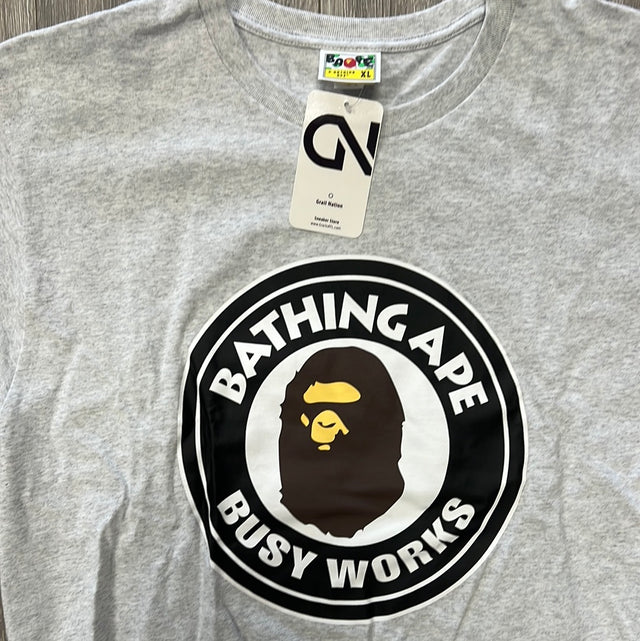 Bathing Ape Busy Works Bape Tee Grey