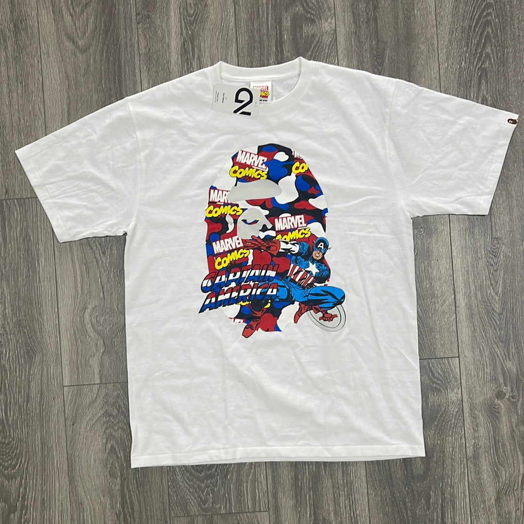 BAPE x Marvel Comics Camo Captain America Tee