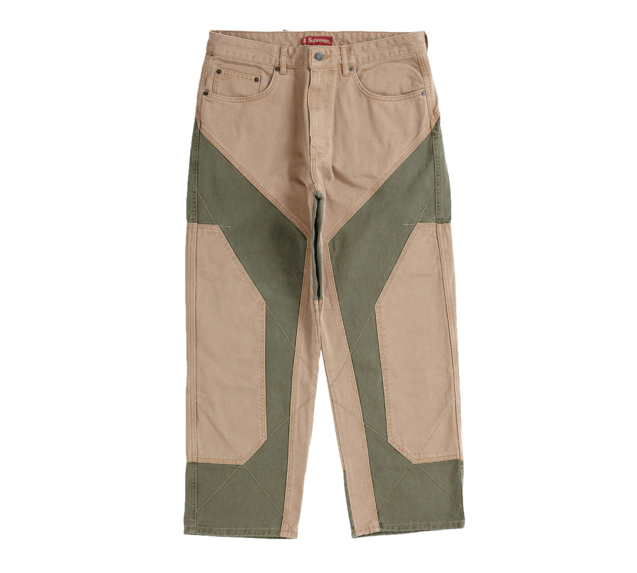 Supreme 2-Tone Paneled Jean Brown