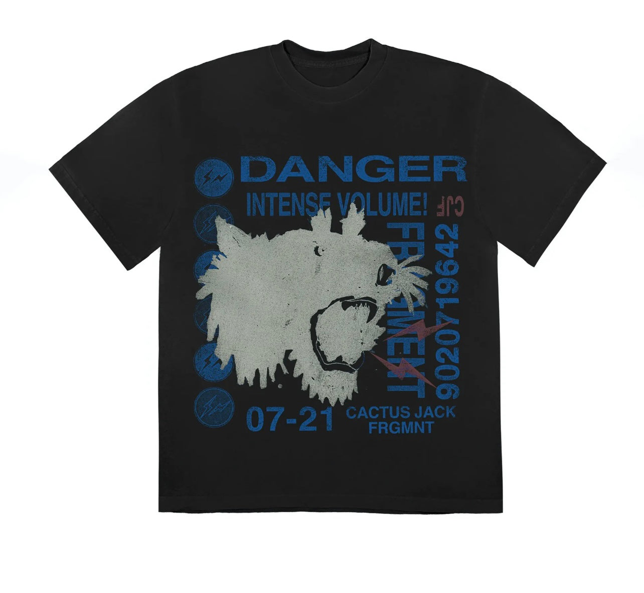 Travis Scott Cactus Jack For Fragment Danger Tee Washed Black