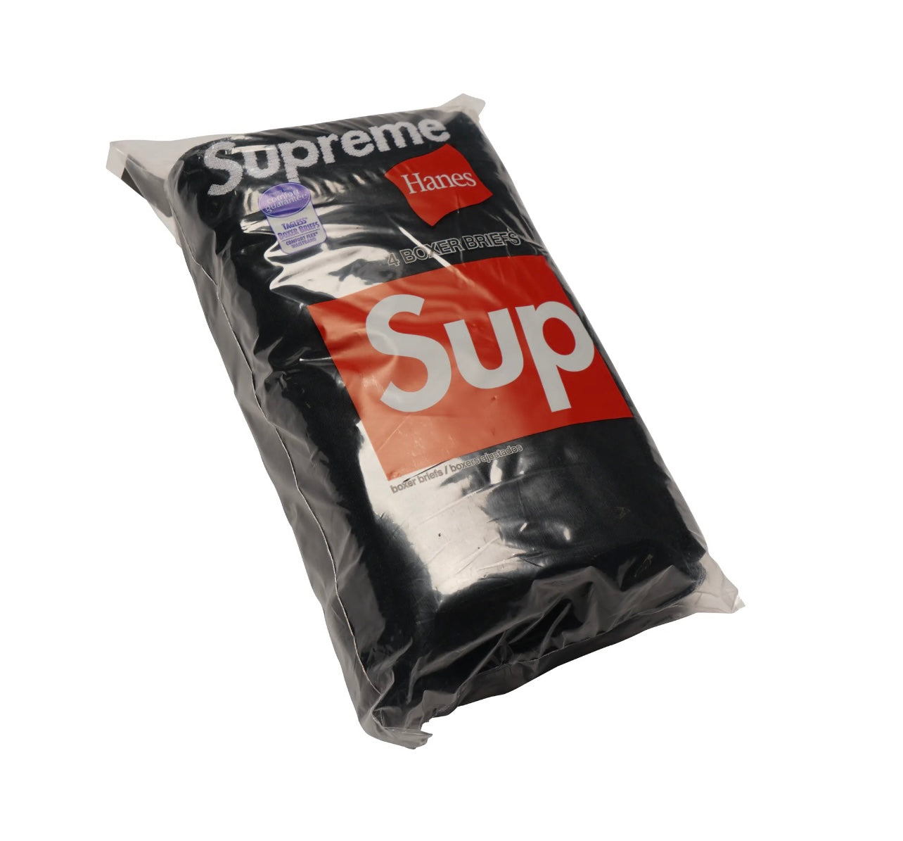 Supreme Hanes Boxer Briefs (4 Pack) Black