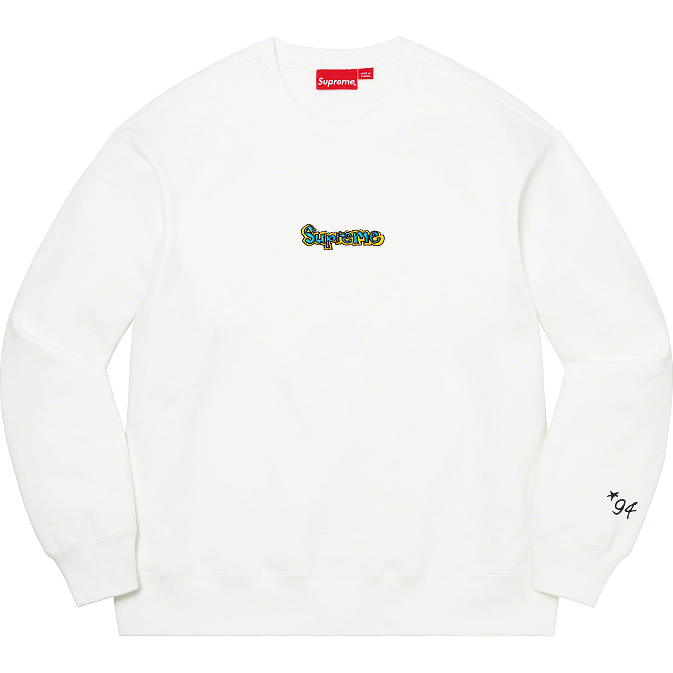 White Supreme Gonz Logo Crewneck