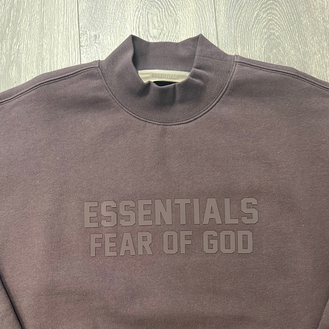 Essentials Plum Relaxed Crewneck