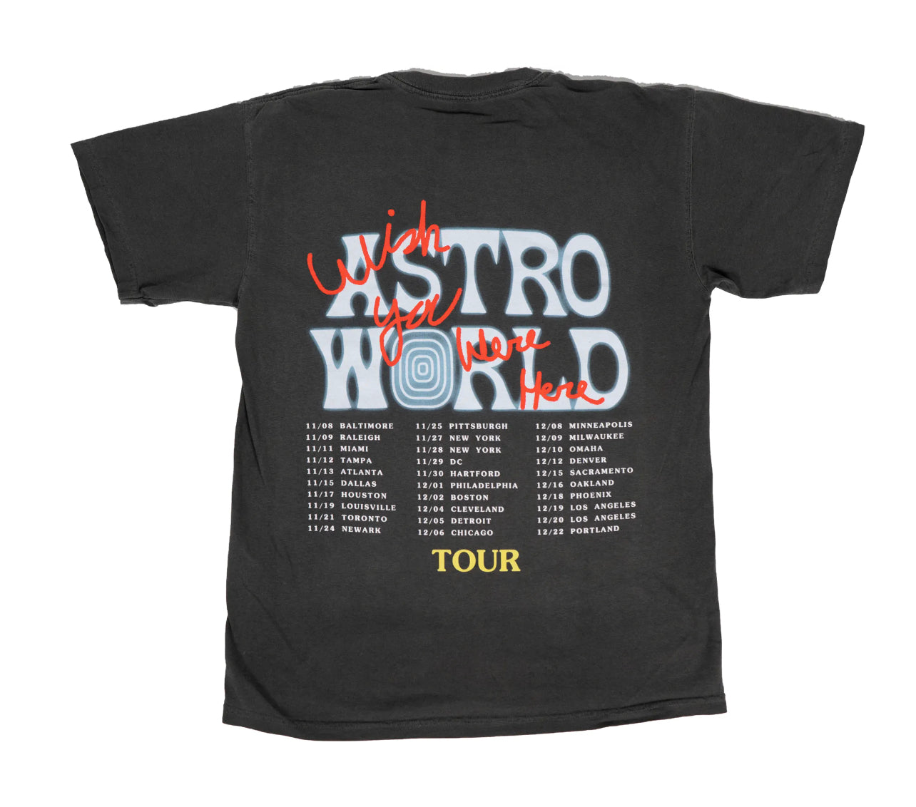 Travis Scott Astroworld Horse Head Tee Washed Black