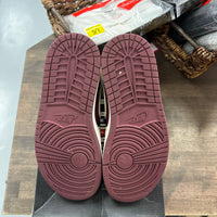 Split Beach Cherrywood Red Jordan 1 Mid (W) (USED, Replacement Box)