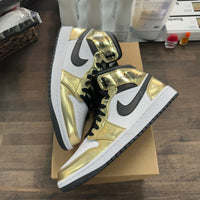 Patent Gold Jordan 1 Mid (USED, No Box)