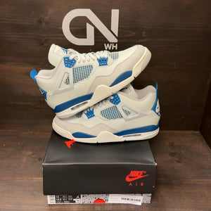 Jordan 4 Retro Military Blue (2024) Size 12 (Pre-Owned) - front