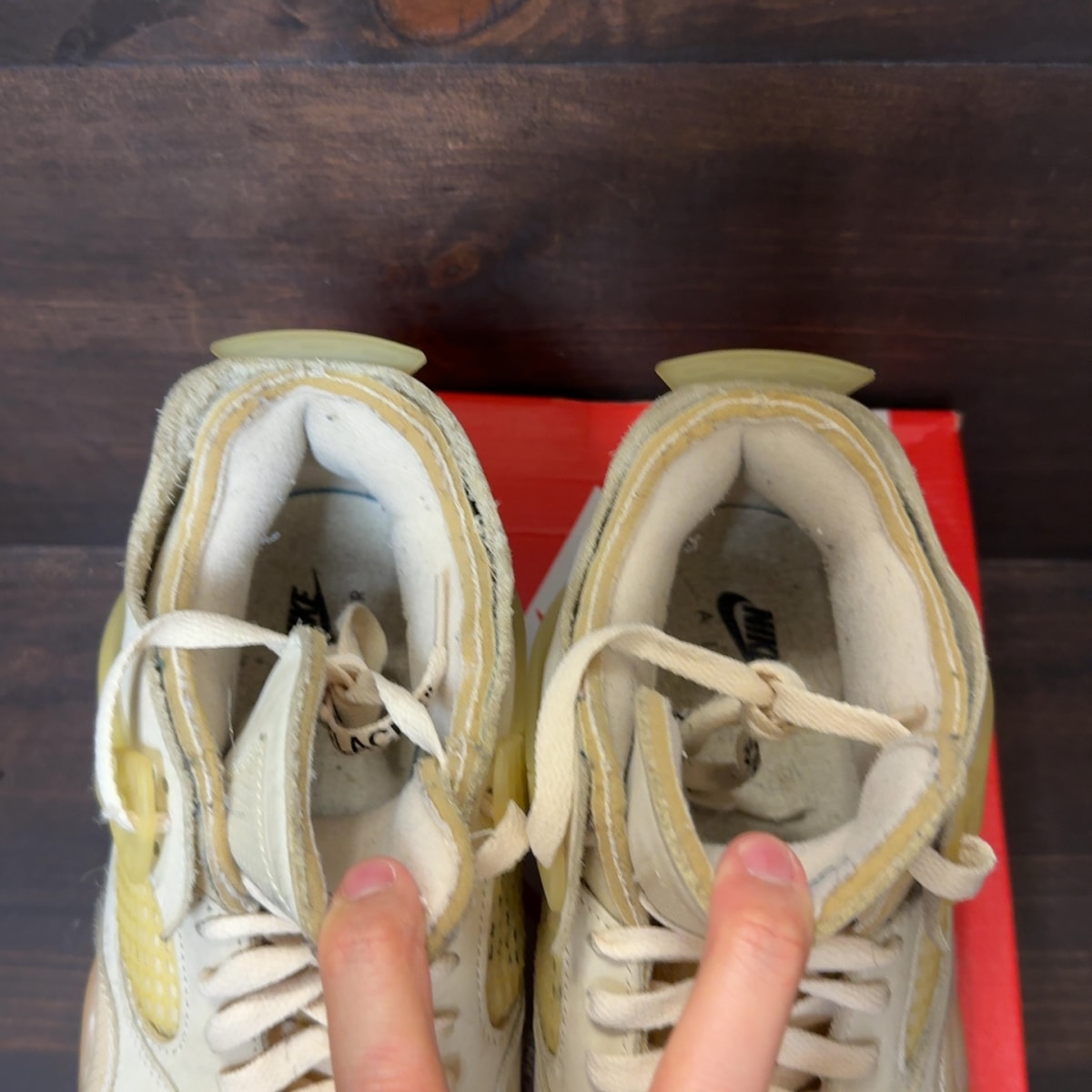 Jordan 4 Retro Off-White Sail (Women's) Size 12W (Pre-Owned) - Image 4