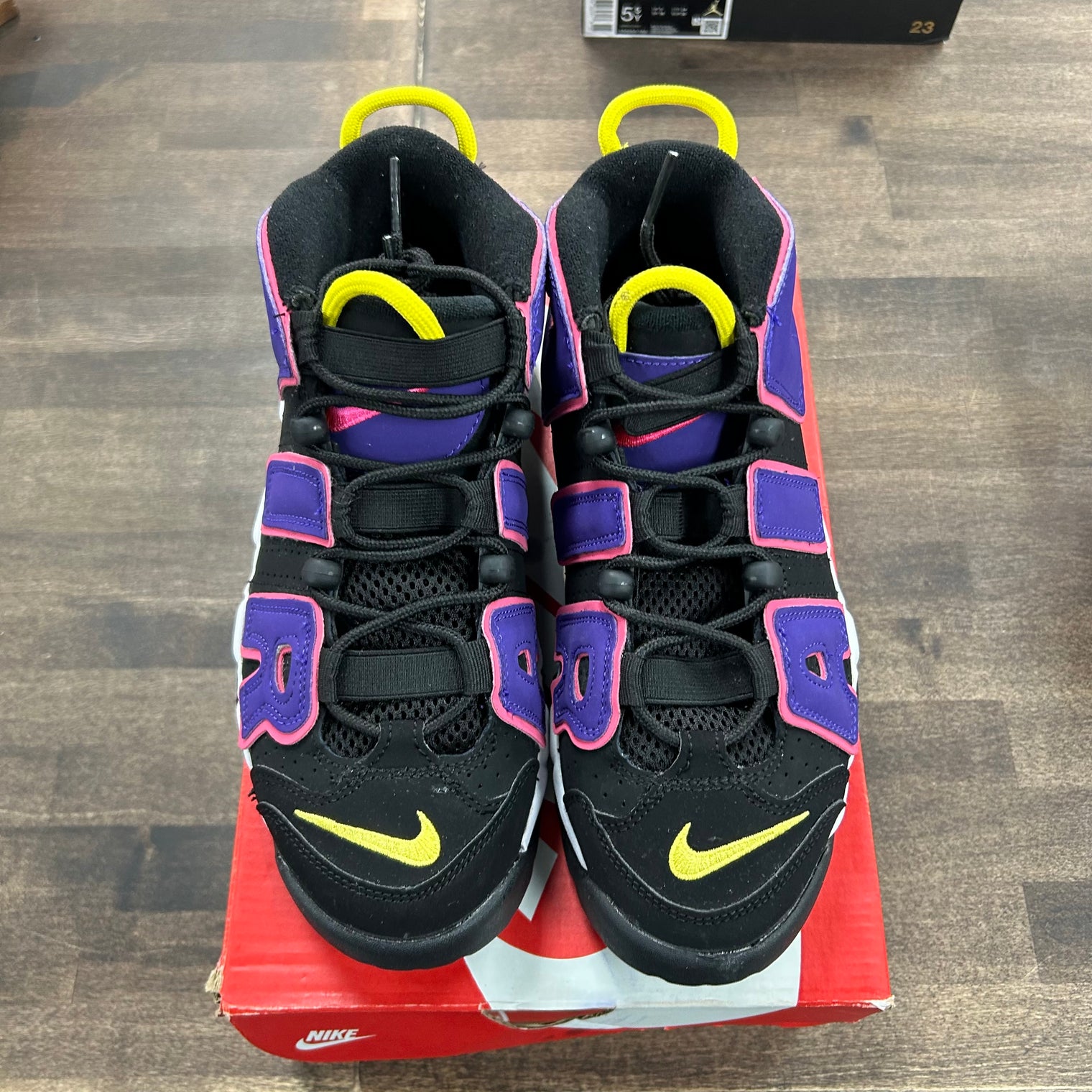 Black Court Purple Nike Air More Uptempo 96 (GS) (USED, Replacement Box)
