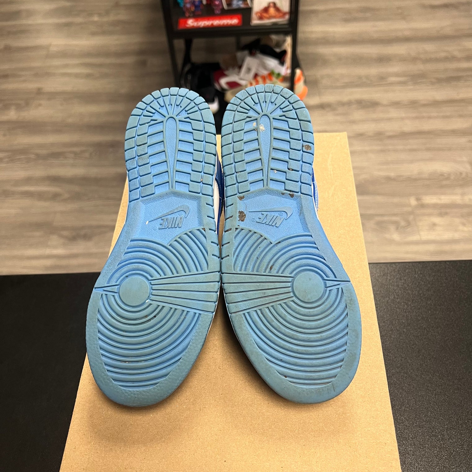 UNC Dunk Low (GS) (USED, no box)