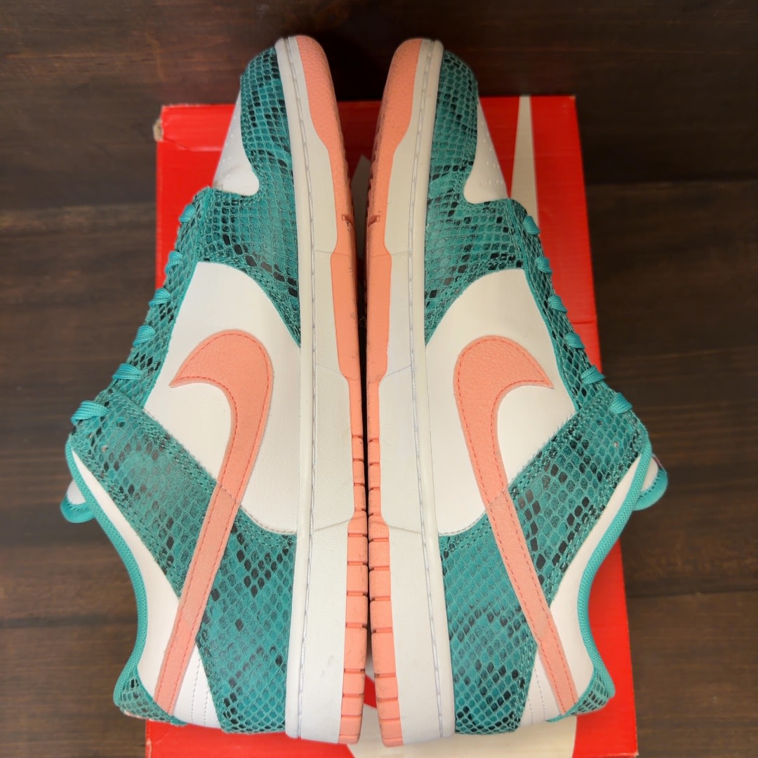 Nike Dunk Low Snakeskin Washed Teal Bleached Coral - Image 6