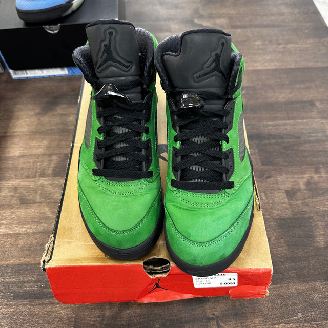 Oregon Green Apple Jordan 5 (USED,No Box)