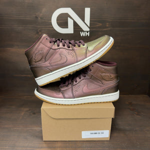 Jordan 1 Mid Nouveau Deep Burgundy Gum Size 9.5 (Pre-Owned) - Image 1