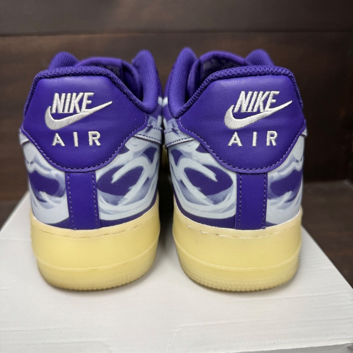 Nike Air Force 1 Low '07 QS Purple Skeleton Halloween (2021) Size 13 (Pre-Owned) - Image 5