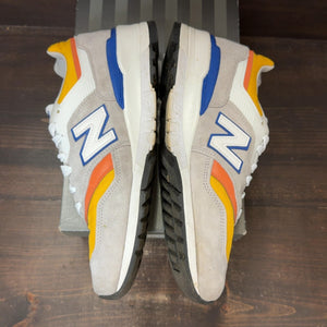 New Balance 997 MiUSA Grey Orange Size 10 (Pre-Owned) - aux