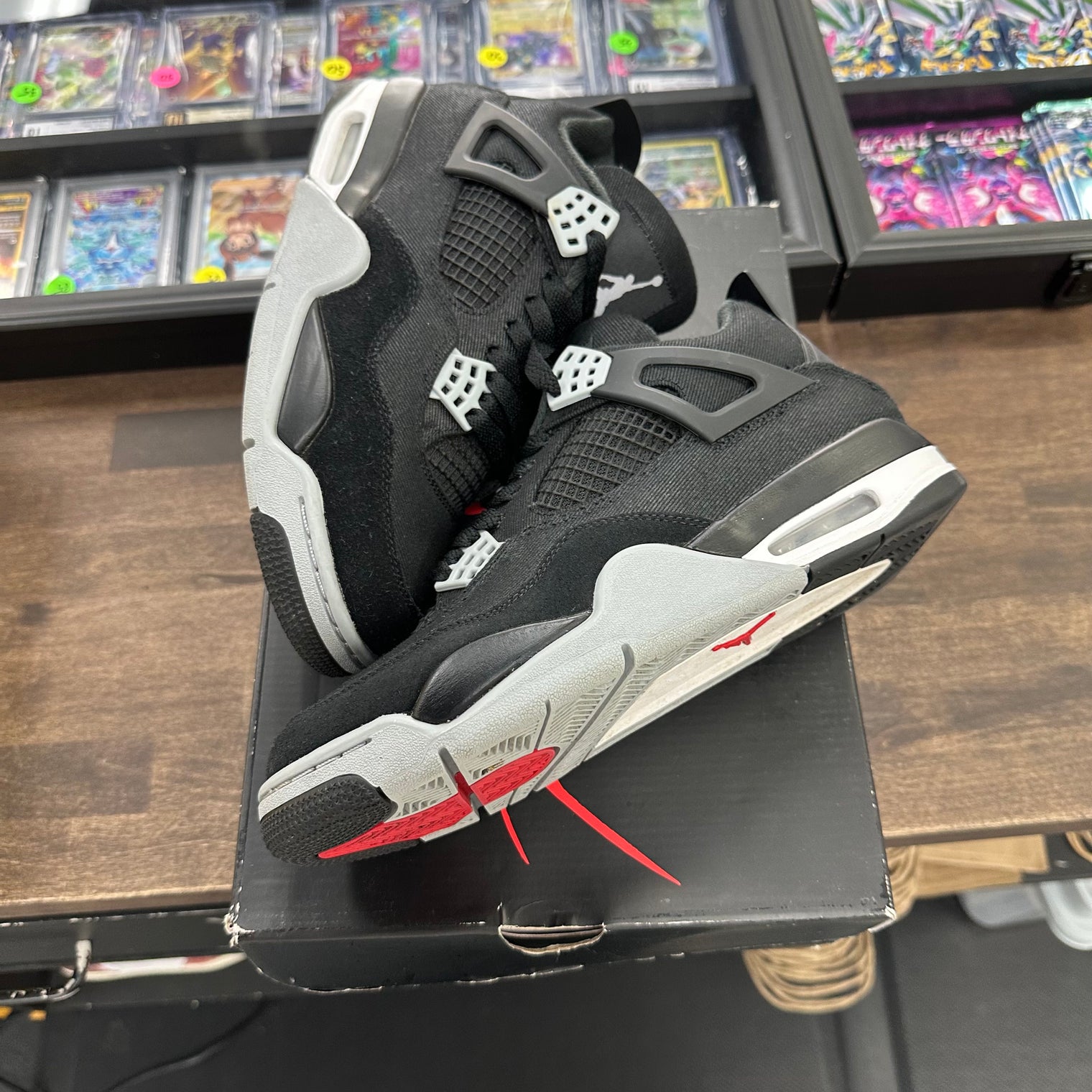 Black Canvas Jordan 4 (USED)