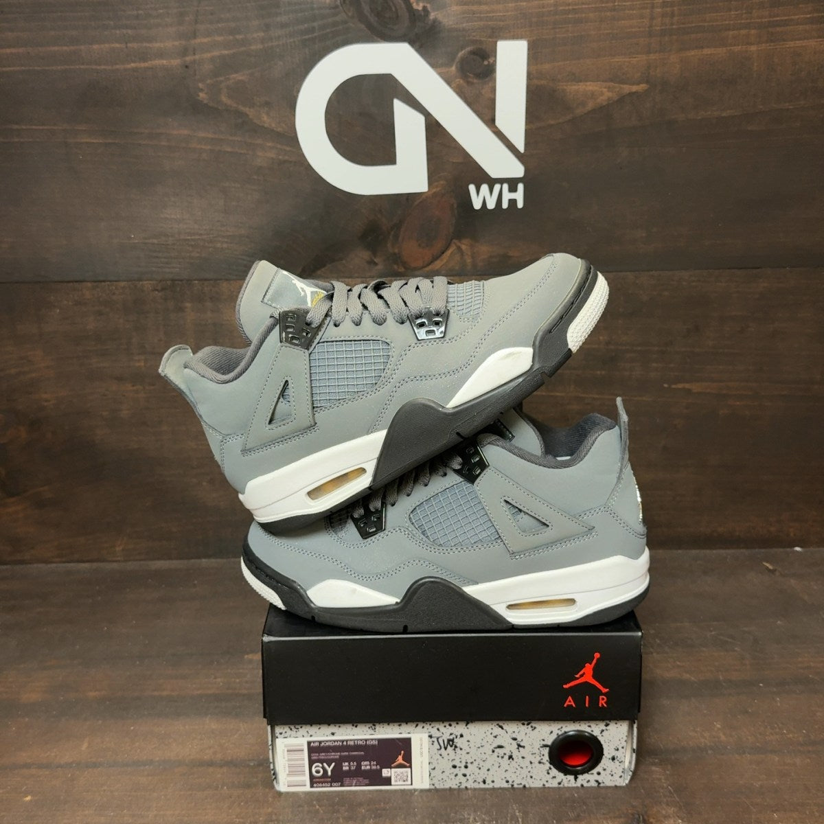 Jordan 4 Retro Cool Grey (2019) (GS) - Image 1