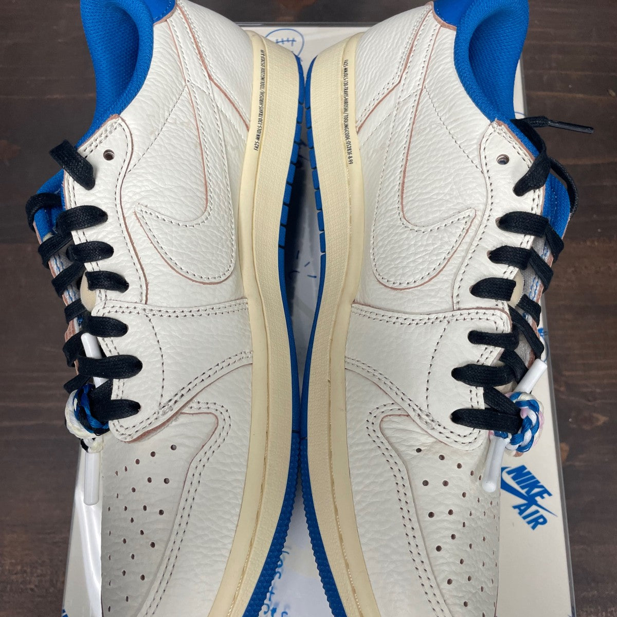 Jordan 1 Retro Low OG SP Fragment x Travis Scott Sail Military Blue - Image 2
