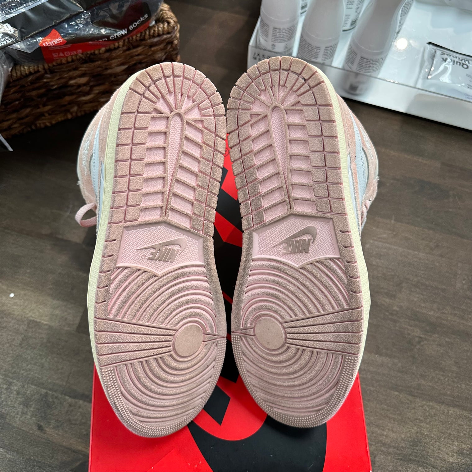 (W) Washed Pink Jordan 1 High (USED)