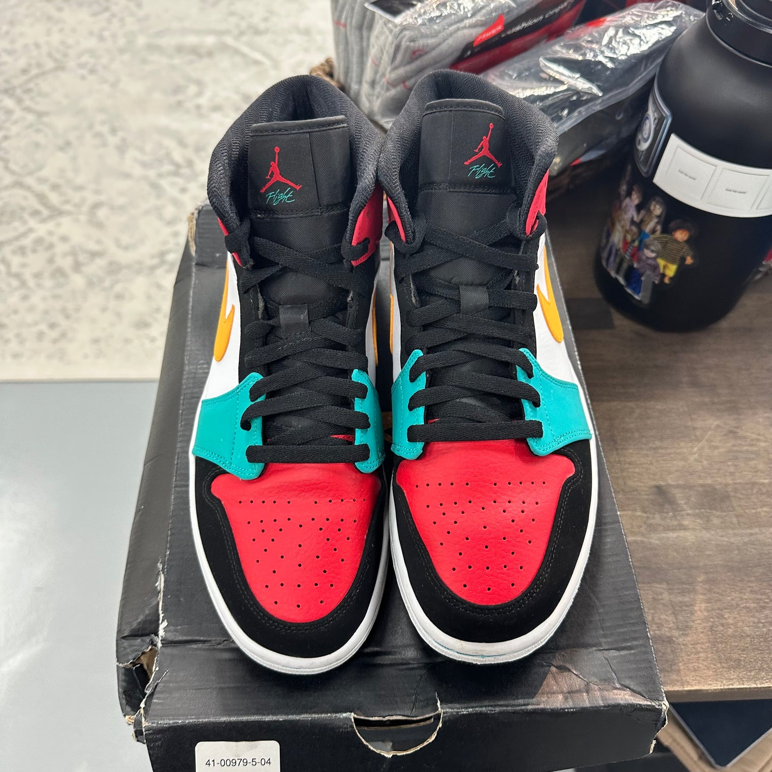 Bred Multi-Color Jordan 1 Mid (USED)