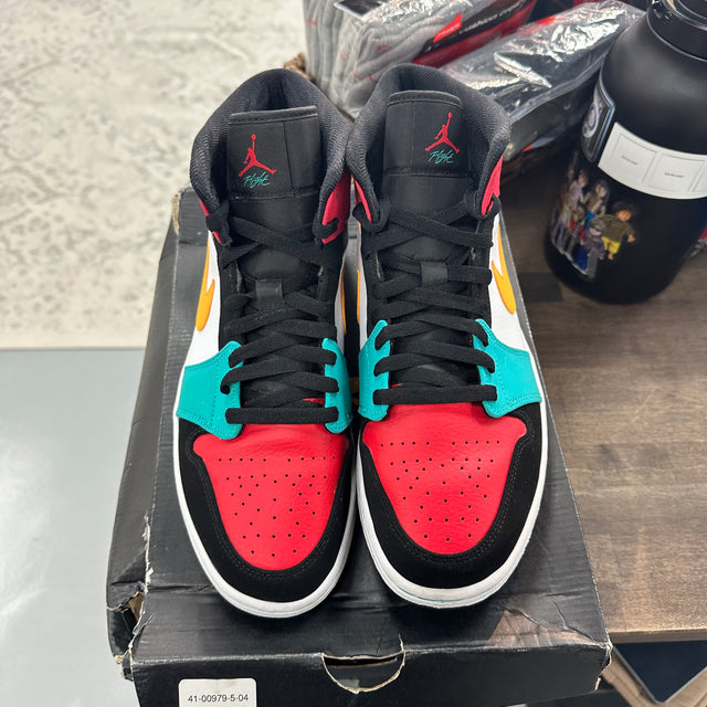 Bred Multi-Color Jordan 1 Mid (USED)