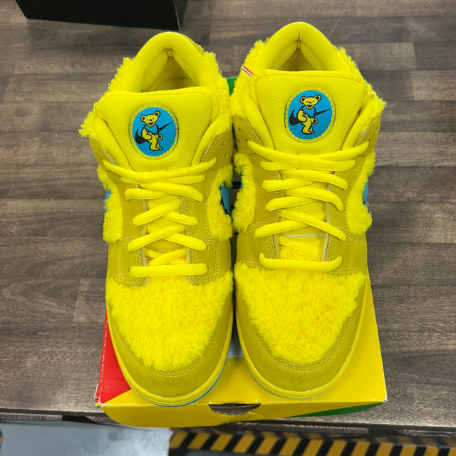 Grateful Dead Bears Opti Yellow SB Dunk Low (Lightly Worn)