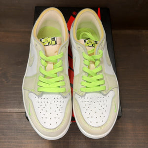 Jordan 1 Retro Low White Ghost Green Black Size 8 (Pre-Owned) - tag