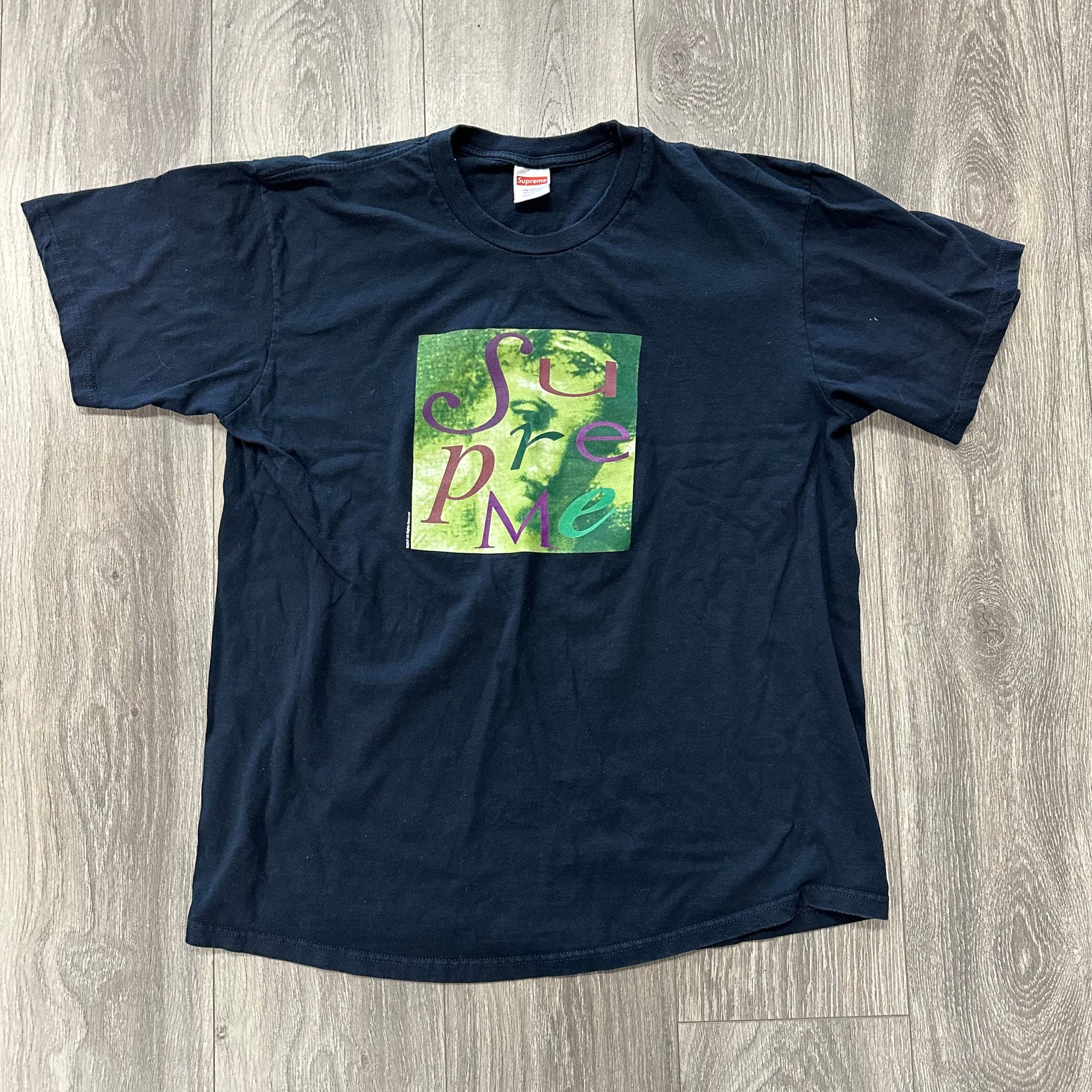 Supreme Made Possible With Your Support Tee Navy (Used)