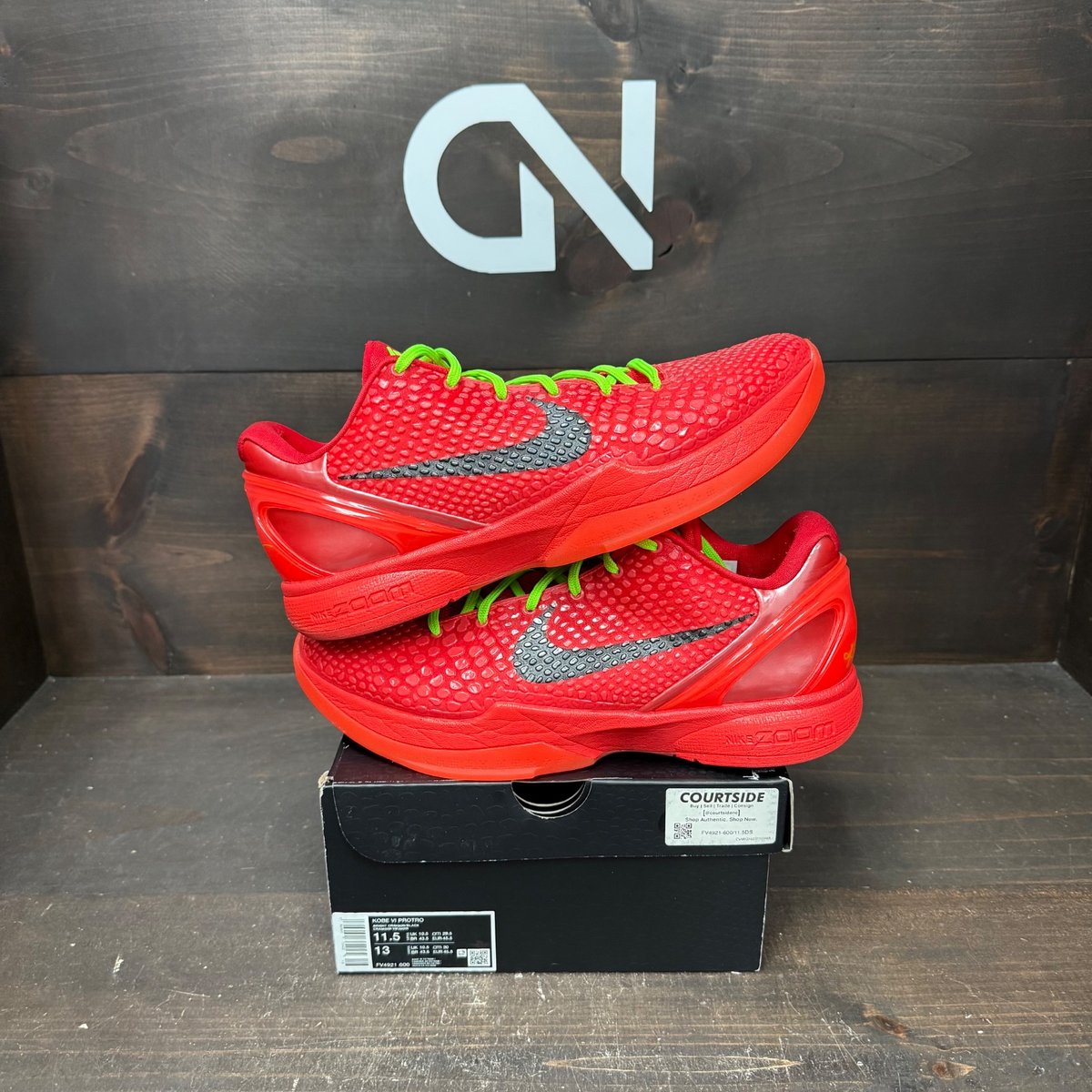 Nike Kobe 6 Protro Reverse Grinch Size 11.5 (Pre-Owned) - front