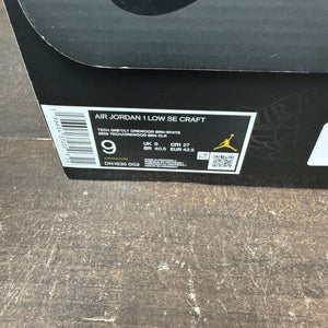 Jordan 1 Low SE Craft Inside Out Tech Grey Size 9 (Pre-Owned) - aux