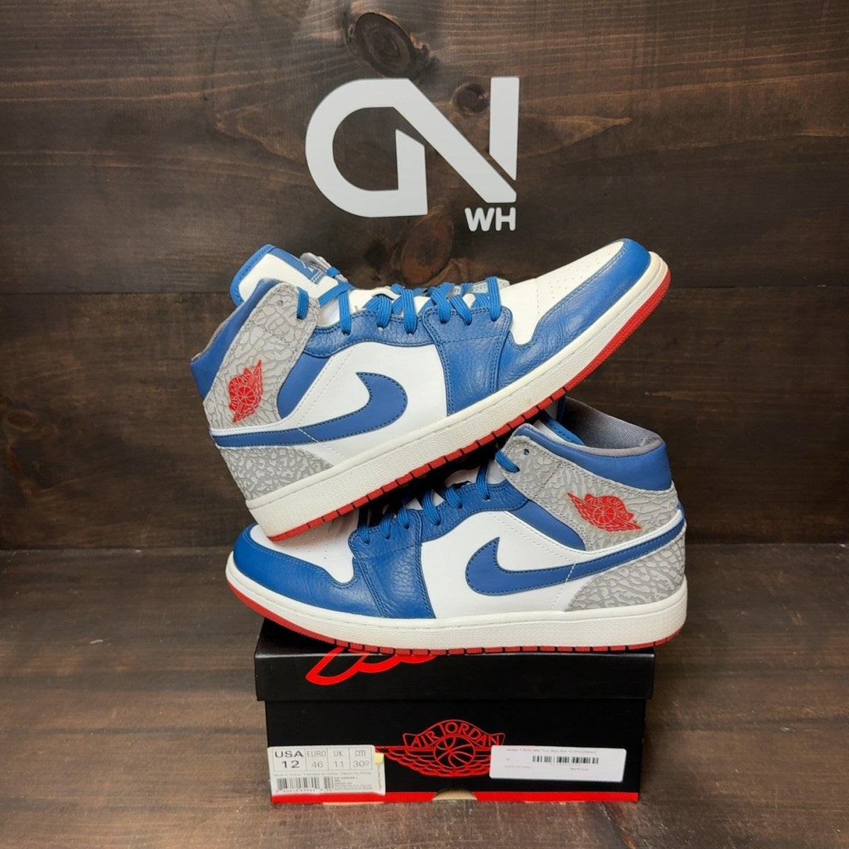Jordan 1 Retro Mid True Blue - Image 1