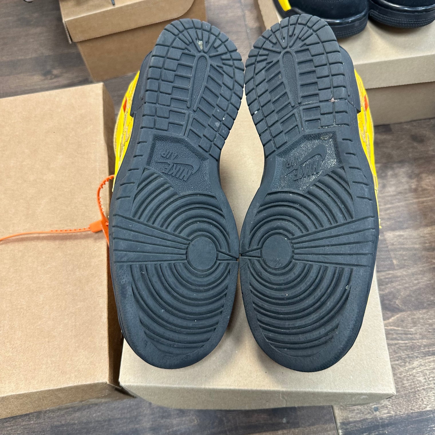 Off-White Rubber Dunk University Gold (USED,No Box)