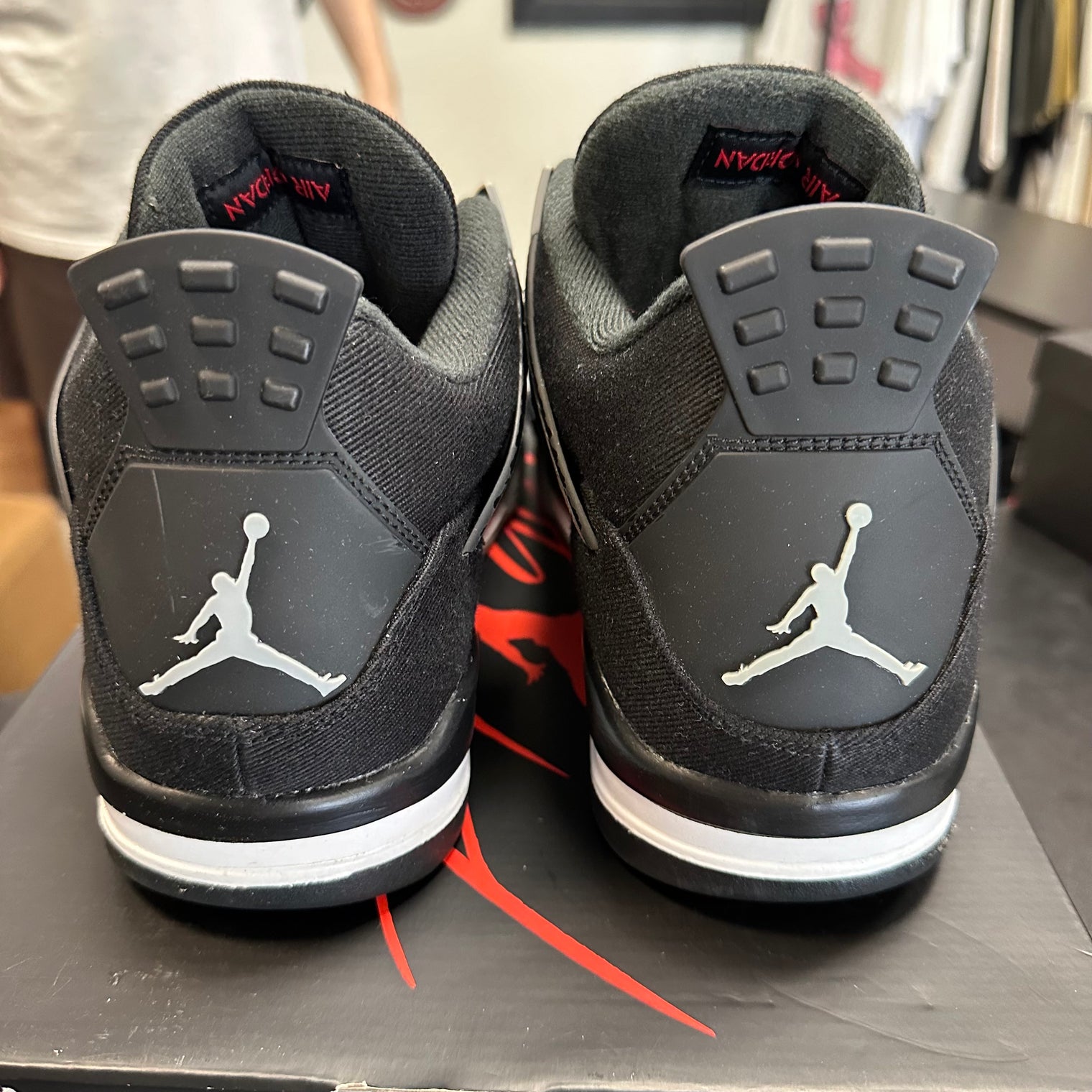 Black Canvas Jordan 4 (USED)