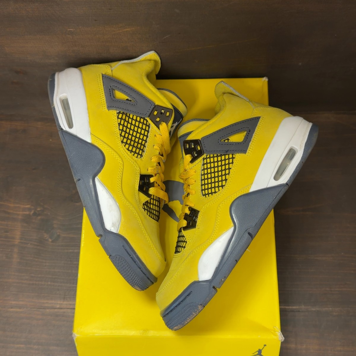 Jordan 4 Retro Lightning (2021) (GS) Size 5Y (Pre-Owned) - back