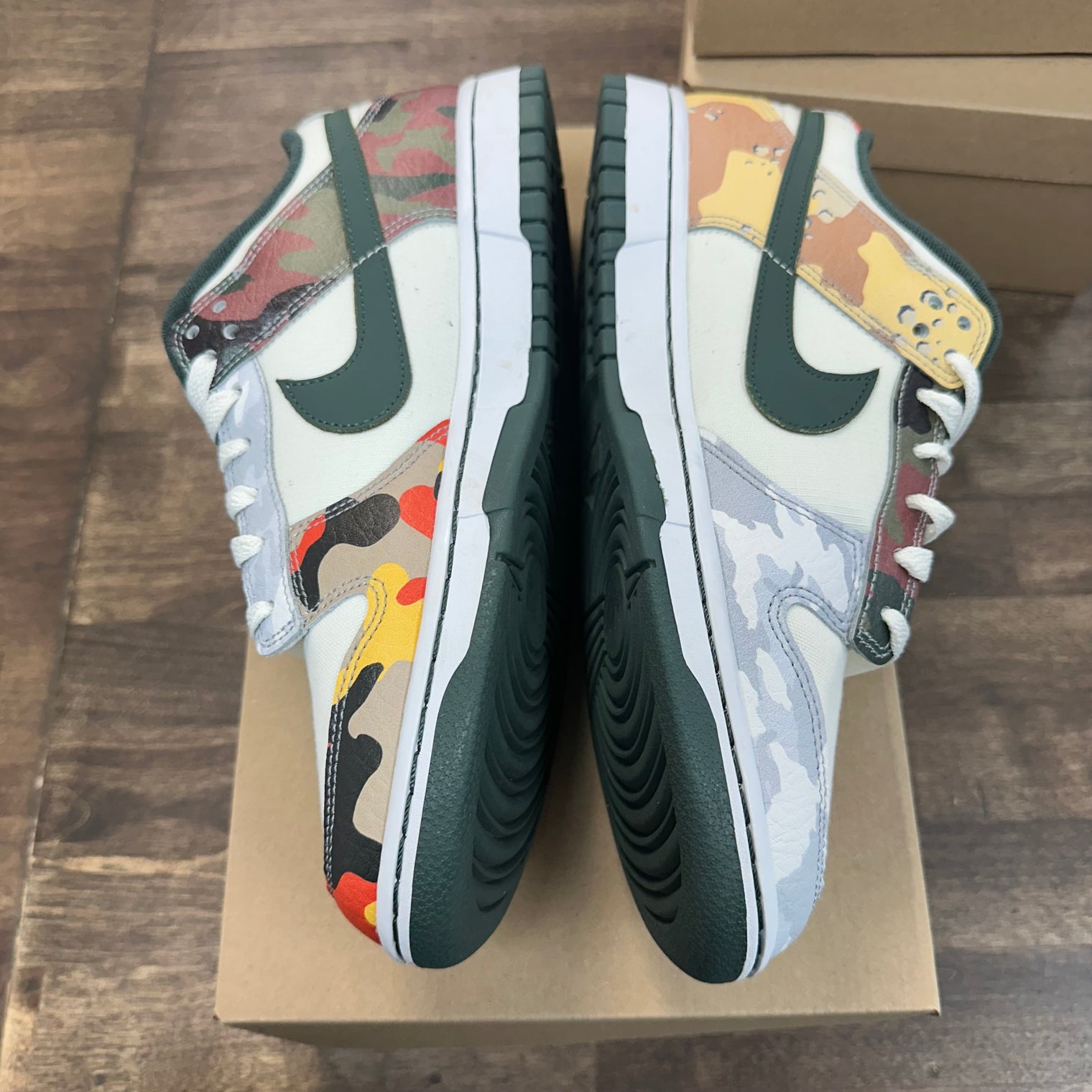White Camo Dunk Low (USED, No Box)