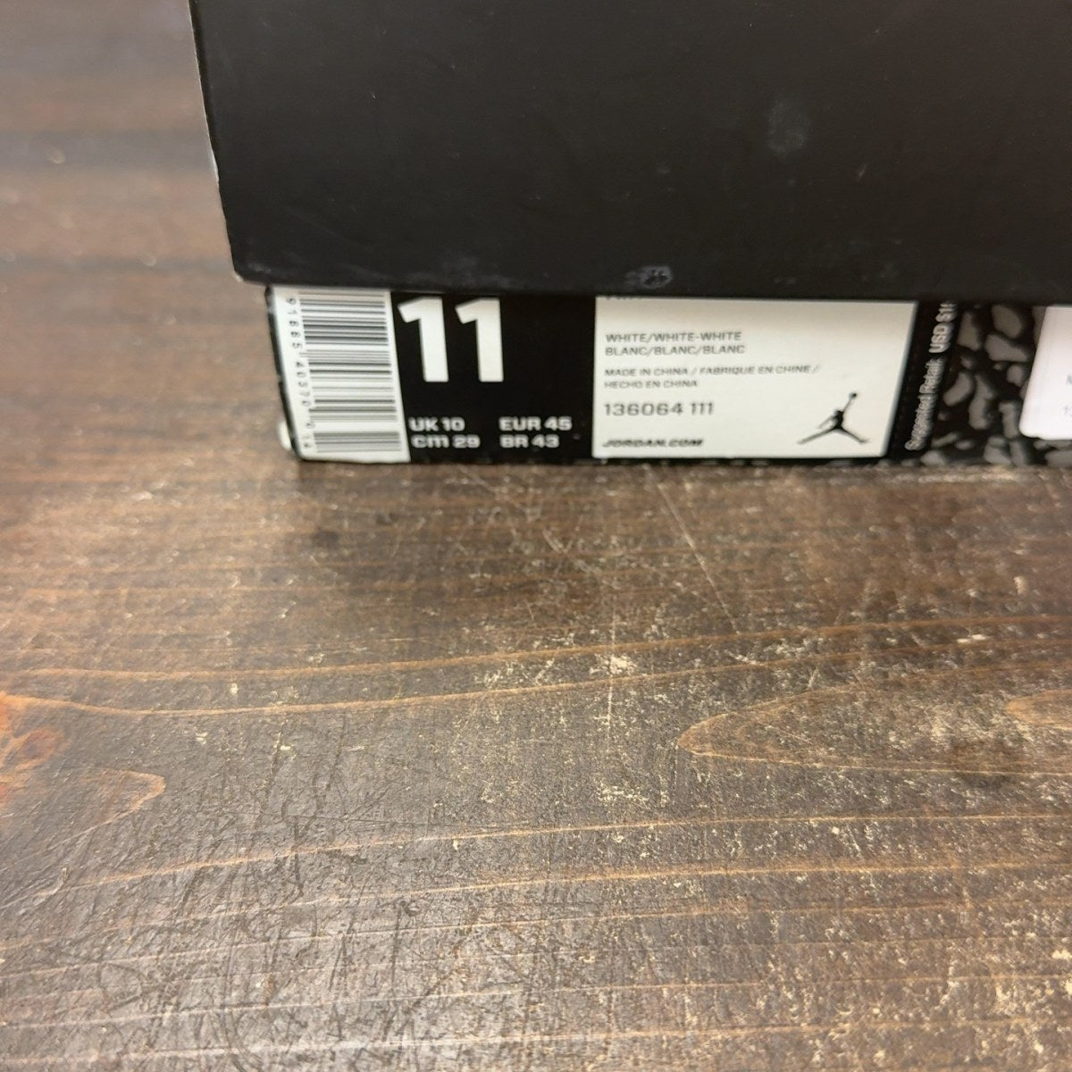 Jordan 3 Retro Pure White (2018) Size 11 (Pre-Owned) - aux