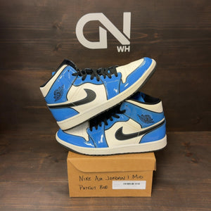 Jordan 1 Mid Signal Blue Size 11 (Pre-Owned) - Image 1