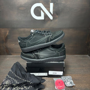 Jordan 1 Retro Low OG SP Travis Scott Black Phantom Size 9 (Pre-Owned) - front