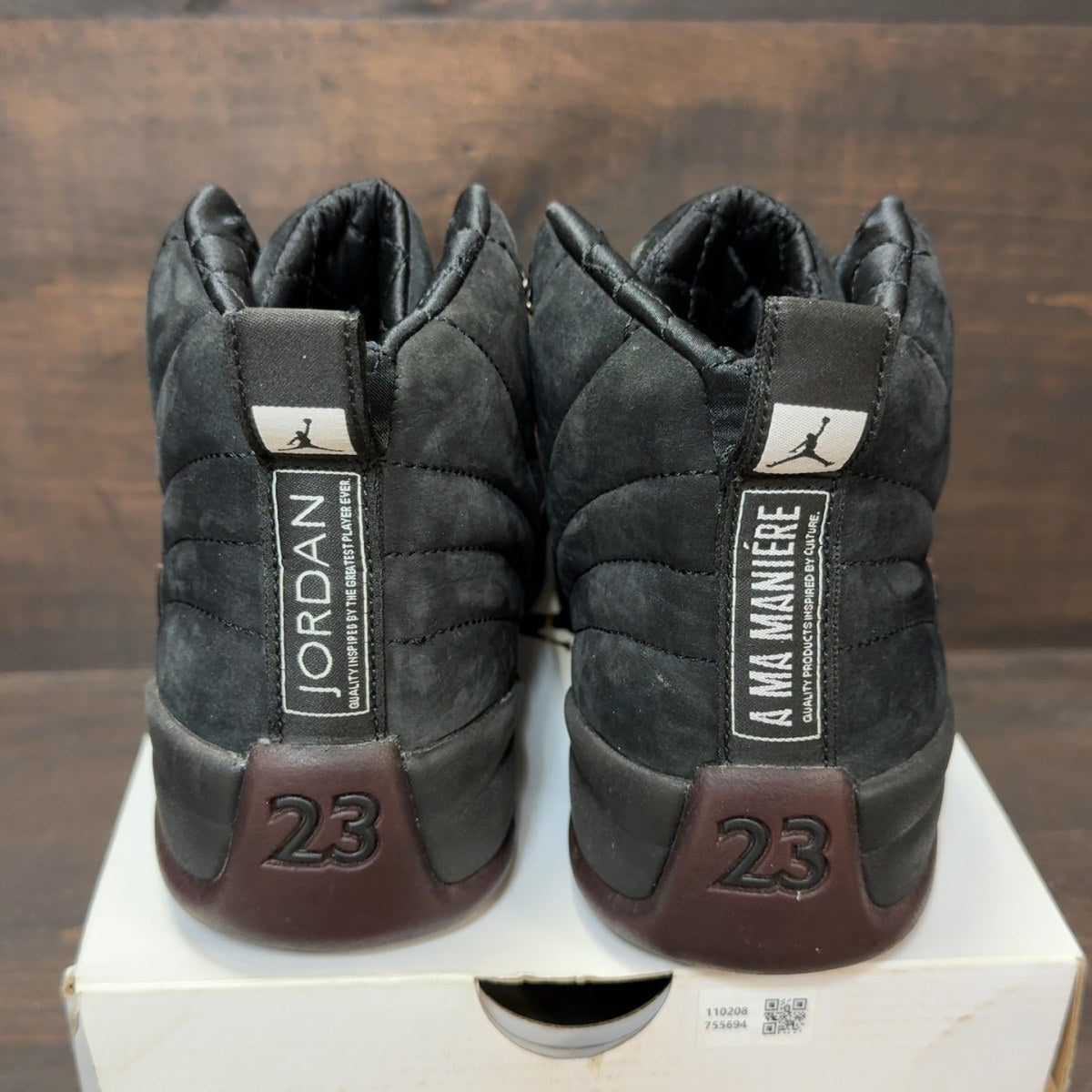 Jordan 12 Retro SP A Ma Maniére Black (Women's) Size 8W (Pre-Owned) - Image 5