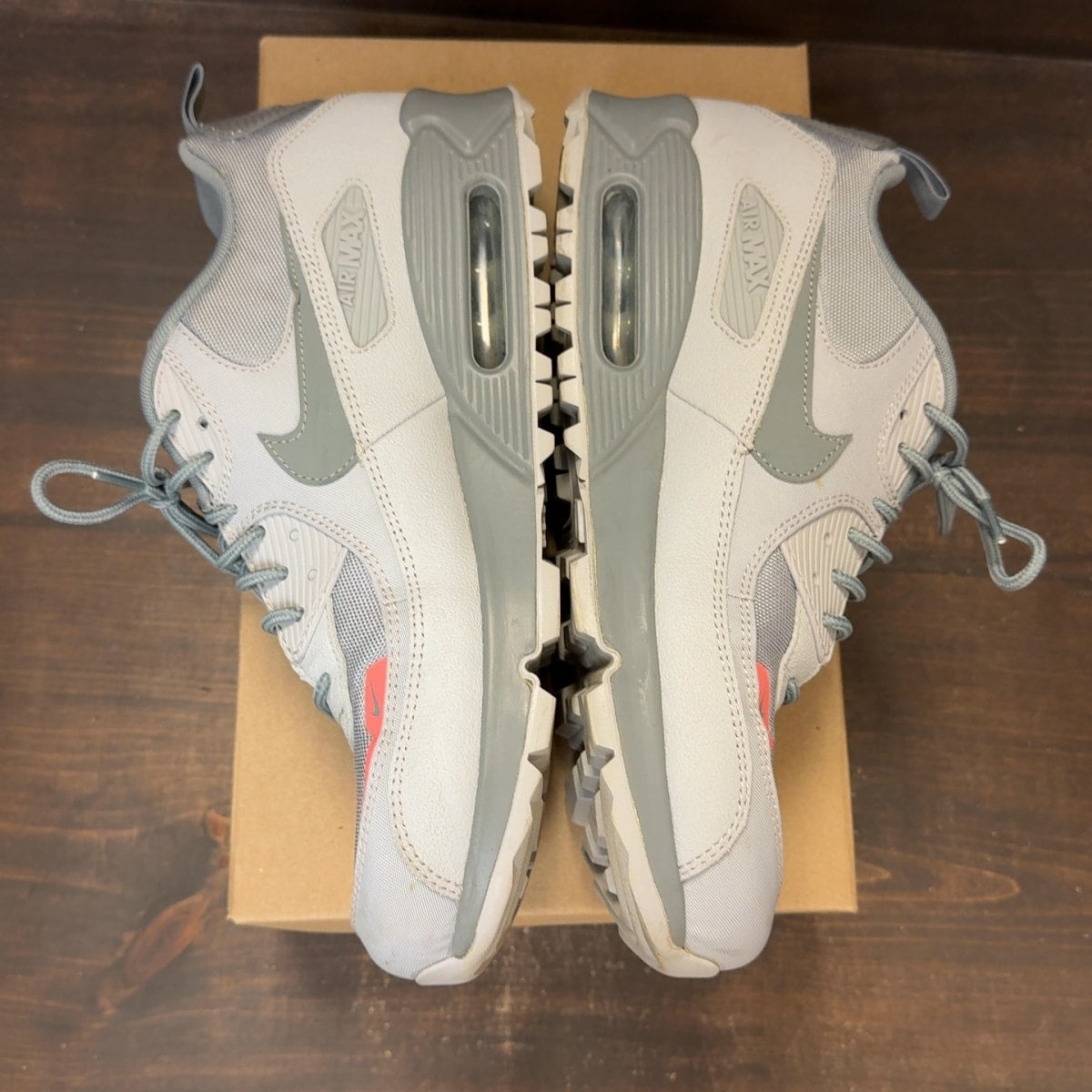 Nike Air Max 90 Surplus Wolf Grey Pink Salt Size 12 (Pre-Owned) - Image 4