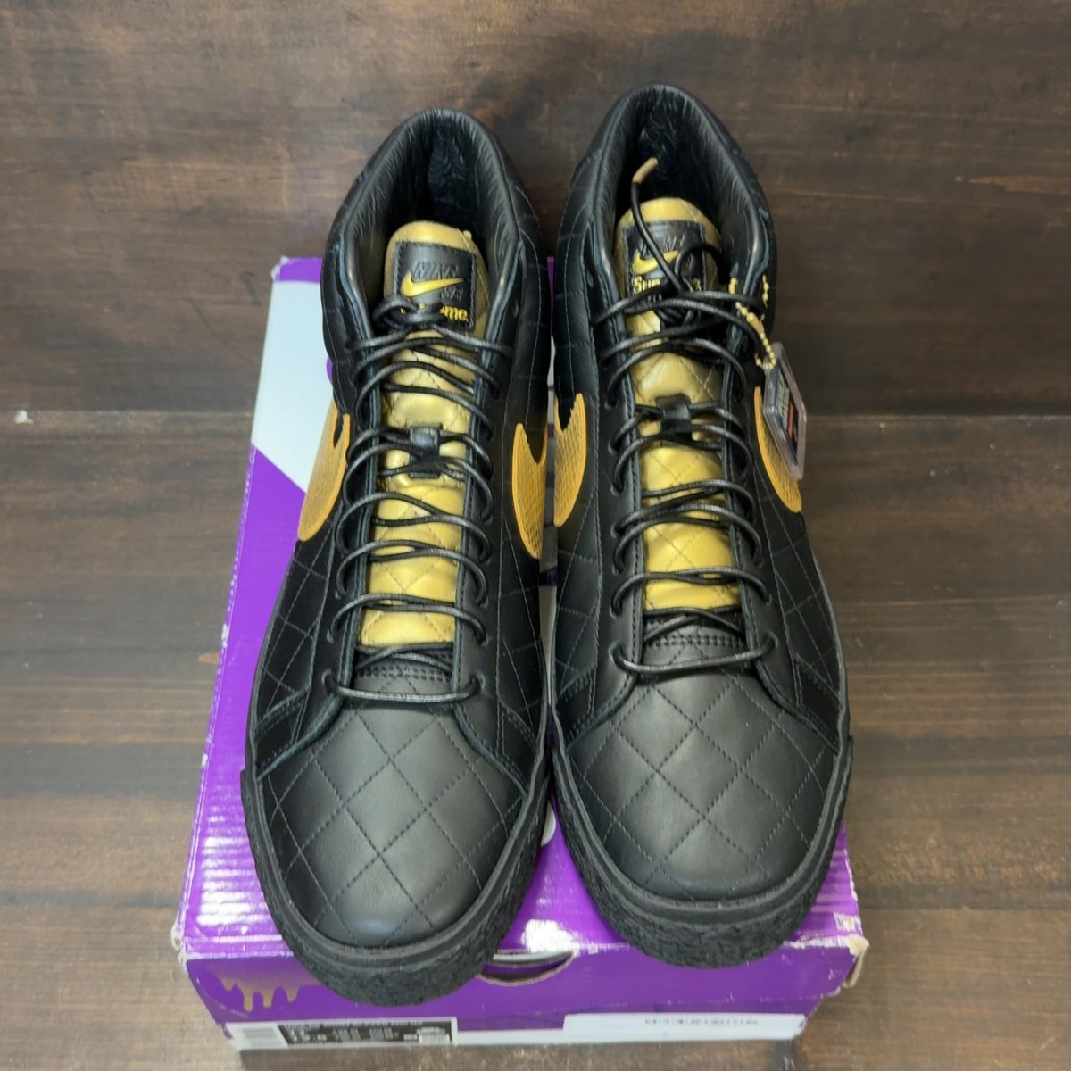 Nike SB Blazer Mid QS Supreme Black Size 11 - Image 3